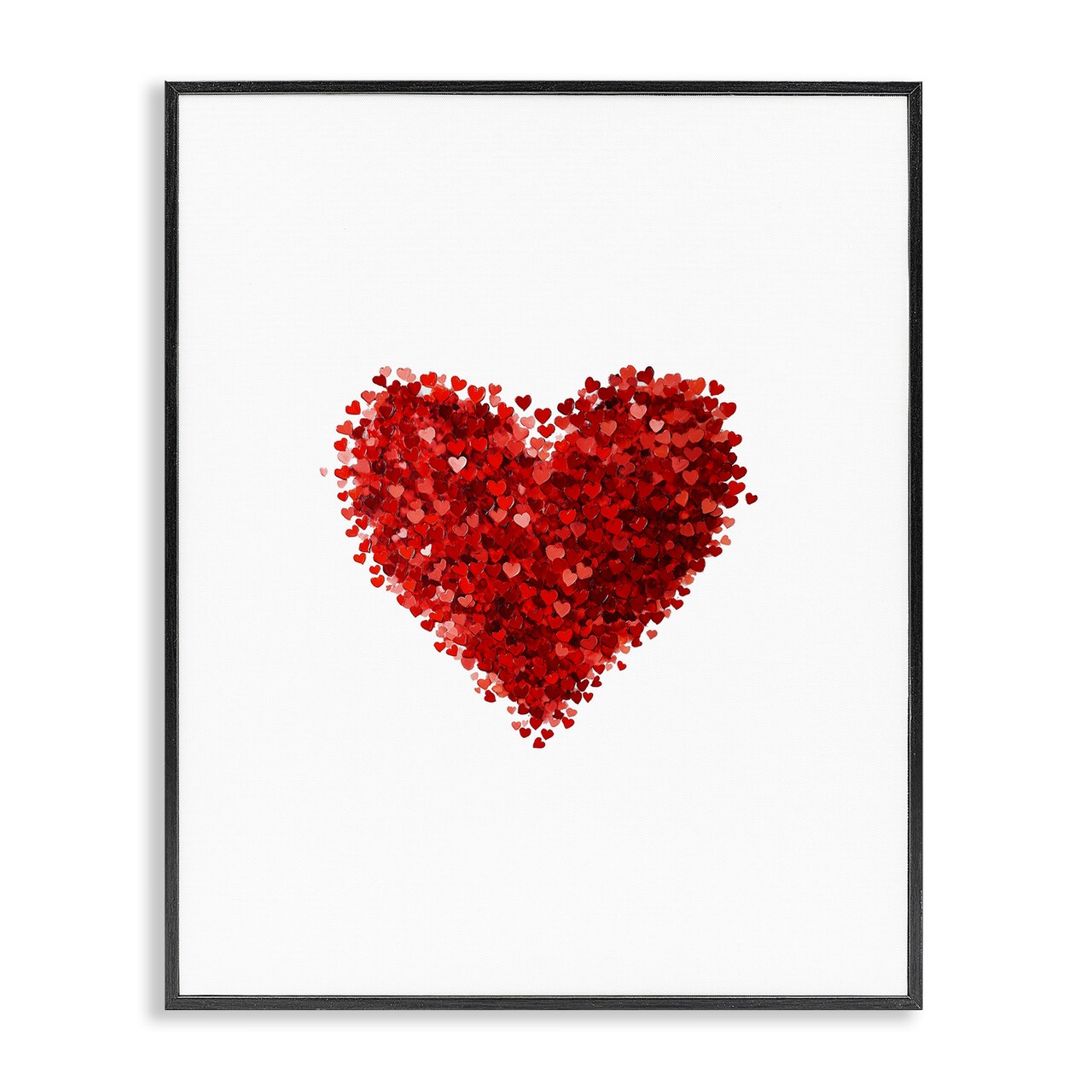 Stupell Industries Cluster of Hearts Shape Framed Giclee, design by Christine Simpson Art